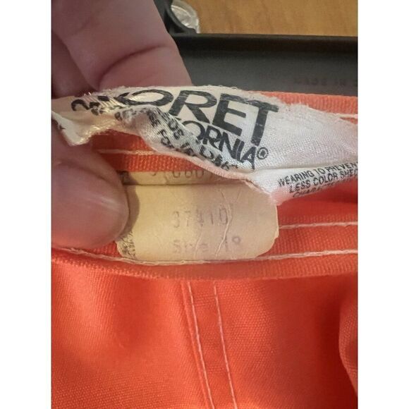 Lot 2 Vintage 70s  Wrap Skirt Womens Orang Blue Contrast Stitching Pockets Retro - Picture 7 of 7